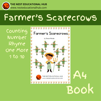 Preview of Farmer's Scarecrows Counting/Number Rhyme for 1 more