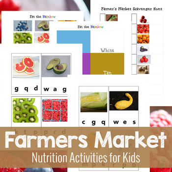 Preview of Farmers Market Nutrition and Health Printables