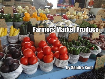Preview of Farmers Market Produce ebook for beginning readers