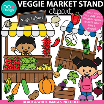 fruit market stall clipart