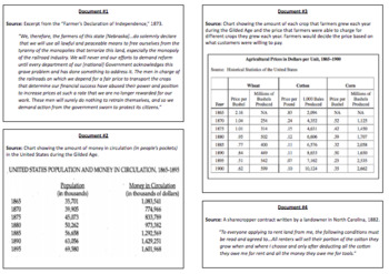 Preview of Farmers and Populism During the Gilded Age (LP + Docs + PPT + Chart)