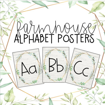 Preview of Farmhouse Alphabet Posters