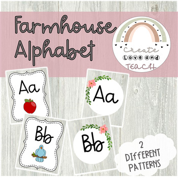 Preview of Farmhouse Alphabet Posters