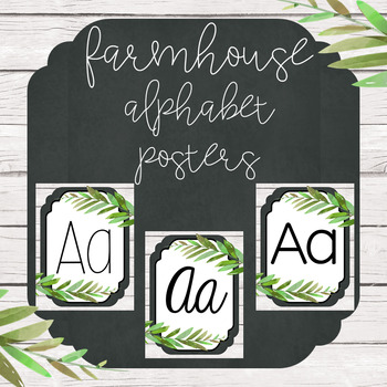 Preview of Farmhouse Alphabet Posters {Farmhouse Classroom Decor}