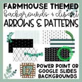 Farmhouse Arrows and Patterns Slide Backgrounds | Clip Art