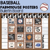 Farmhouse Baseball Posters Bulletin Board
