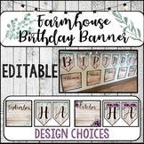 Farmhouse Birthday Display | Banner & Posters -EDITABLE-