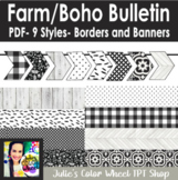 Farmhouse Boho Bulletin Board Borders And Banners Black an