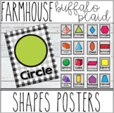 Farmhouse - Buffalo Plaid Shapes Posters 2D & 3D