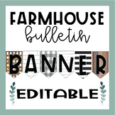 Farmhouse Bulletin Board | EDITABLE Banner | Back to Schoo
