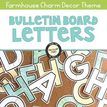 Farmhouse Bulletin Board Letters by Mixed-Up Files | TpT