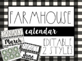 Farmhouse Calendar and Numbers