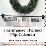 Farmhouse/Chalkboard Themed Flip Calendar