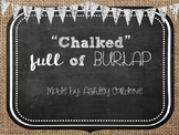 Farmhouse (Chalkboard and Burlap) Classroom Decor Kit