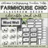 Farmhouse Chic Classroom Decor: Editable Word Wall Templates