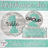 Farmhouse Chic Classroom Decor Table Numbers and Supply Ca