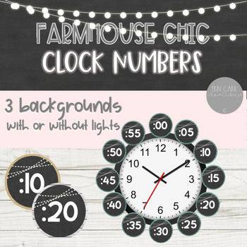 Preview of Farmhouse Chic Clock Numbers - Clock Labels