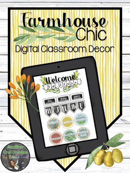 Preview of Digital Classroom Decor - Farmhouse Chic