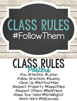 Farmhouse Class Rules Posters by Southern Standards | TpT