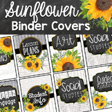 Farmhouse Sunflower Classroom Decor Binder Covers and Spin