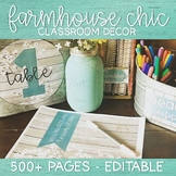 Farmhouse Classroom Decor Bundle for a Farmhouse Classroom Theme