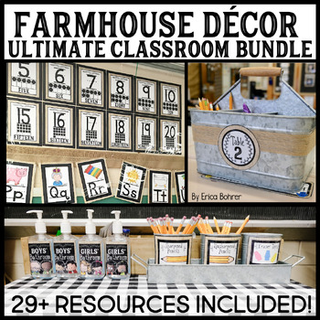 Preview of Farmhouse Classroom Decor Bundle