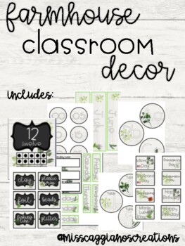 Preview of Farmhouse Classroom Decor Bundle