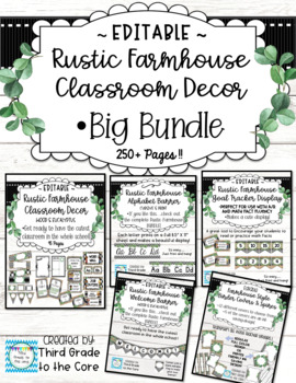 Swamp Theme Classroom Decor- EDITABLE!