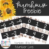 Farmhouse Classroom Decor - Number Line FREEBIE