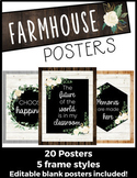 Farmhouse Classroom Decor Posters