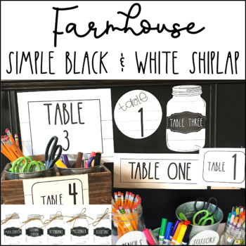 Preview of Farmhouse Classroom BUNDLE with White Shiplap