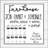 Farmhouse Classroom Job Chart & Schedule with White Shiplap