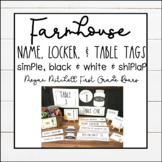 Farmhouse Classroom Name Tags, Locker Tags & More with Whi