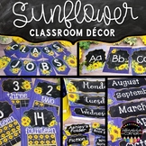 Farmhouse Classroom Decor Bundle - Sunflower Rustic Blue