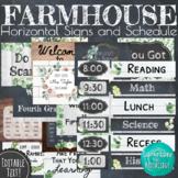 Farmhouse Classroom Themed Editable Horizontal Signs Poste