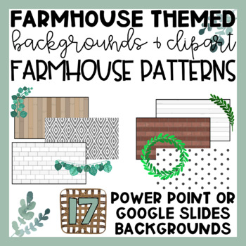 Preview of Farmhouse Slide Backgrounds | Clip Art | Google Slides | PowerPoint | Commercial