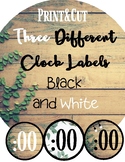 Farmhouse Clock Labels