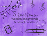 Farmhouse Colored Wood Backgrounds and Scribbles