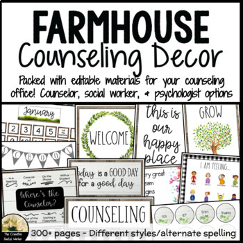 Preview of Farmhouse Counseling Office Decor Set