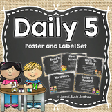 Farmhouse Daily 5 Poster and Label Set EDITABLE