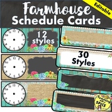 Farmhouse Daily Schedule Cards Rustic Chic Classroom Theme