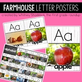 Alphabet Posters With Real Pictures for Modern Farmhouse C