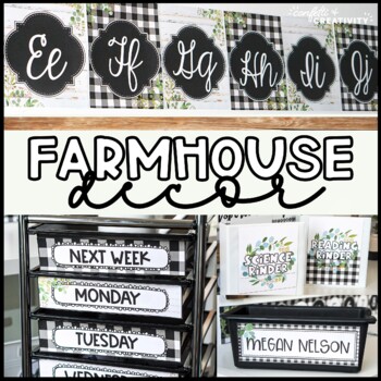 Preview of Farmhouse Classroom Decor Bundle | Farmhouse Classroom Theme