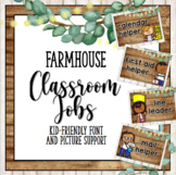 Farmhouse Greenery Decor | Classroom Jobs