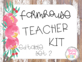Farmhouse Editable Teacher Kit - Set 2