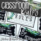Farmhouse Flair Magnolia TILE Classroom Rules Posters {Editable}