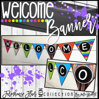 Farmhouse Flair NEON Banner by Hollie Griffith | TPT