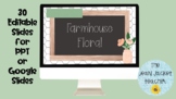 Farmhouse Floral Spring Theme Google Slides Templates
