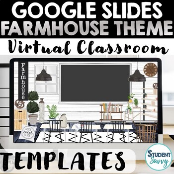 Preview of Farmhouse Google Slides Templates Farmhouse Virtual Classroom Decor Daily Agenda