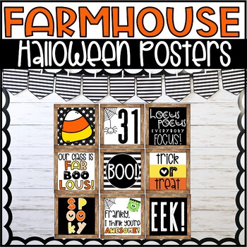 Preview of Farmhouse Halloween Decor Posters